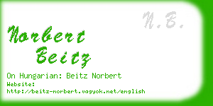 norbert beitz business card
